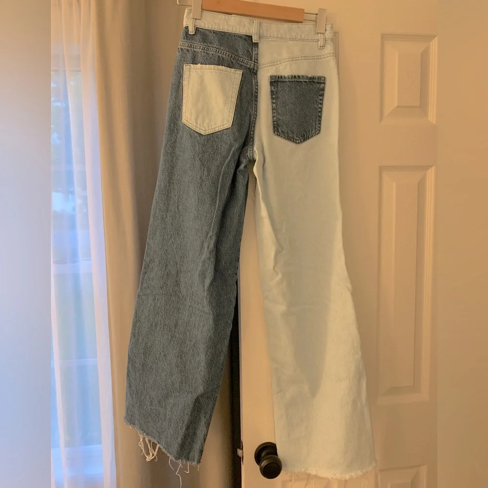 PacSun denim patchwork women’s baggy jeans - Picture 2 of 2